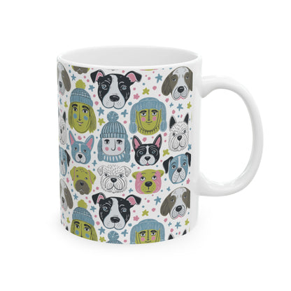 Ceramic Mug (11oz, 15oz) | Winter Doggies Design | 2 sizes