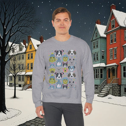 Unisex Heavy Blend Crewneck Sweatshirt | Winter Doggies Design | 14 colors