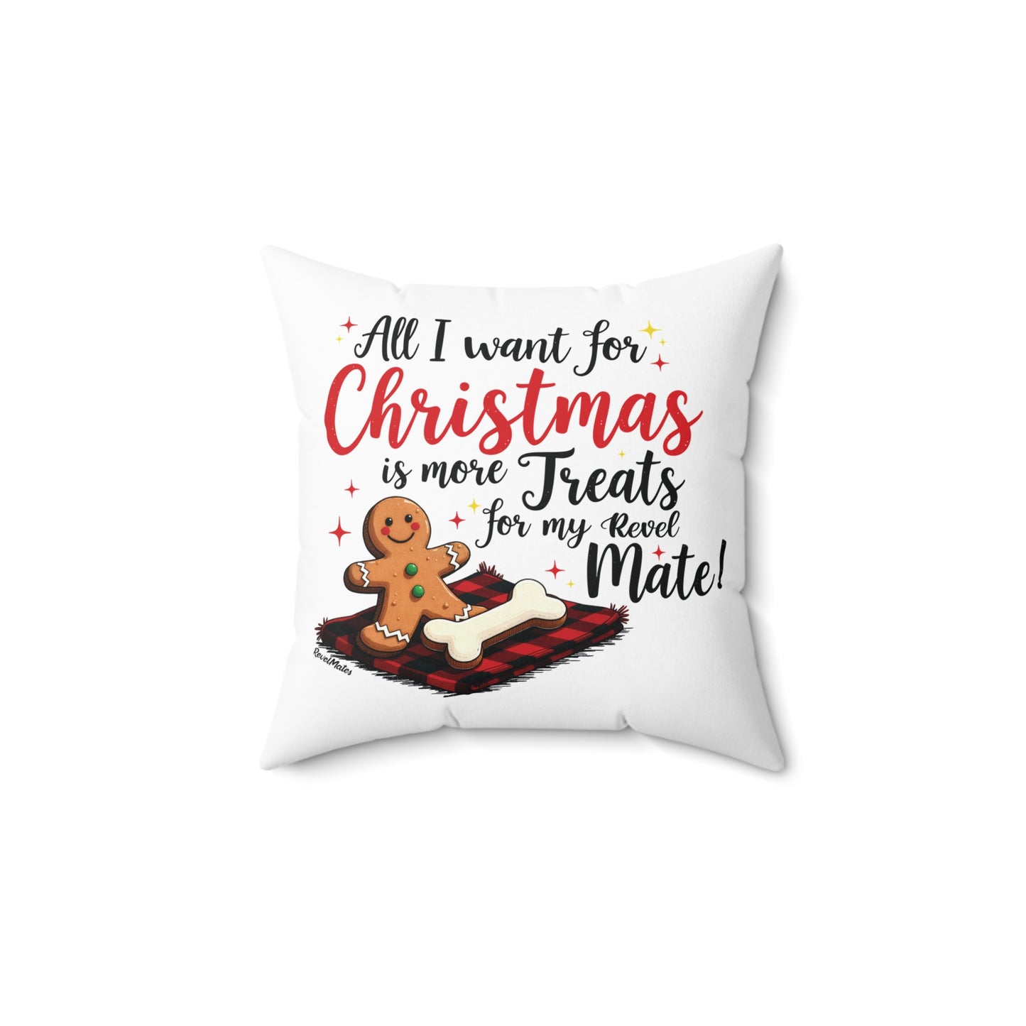 Spun Polyester Square Pillow | Ginger Cookie Mates Design | 4 sizes