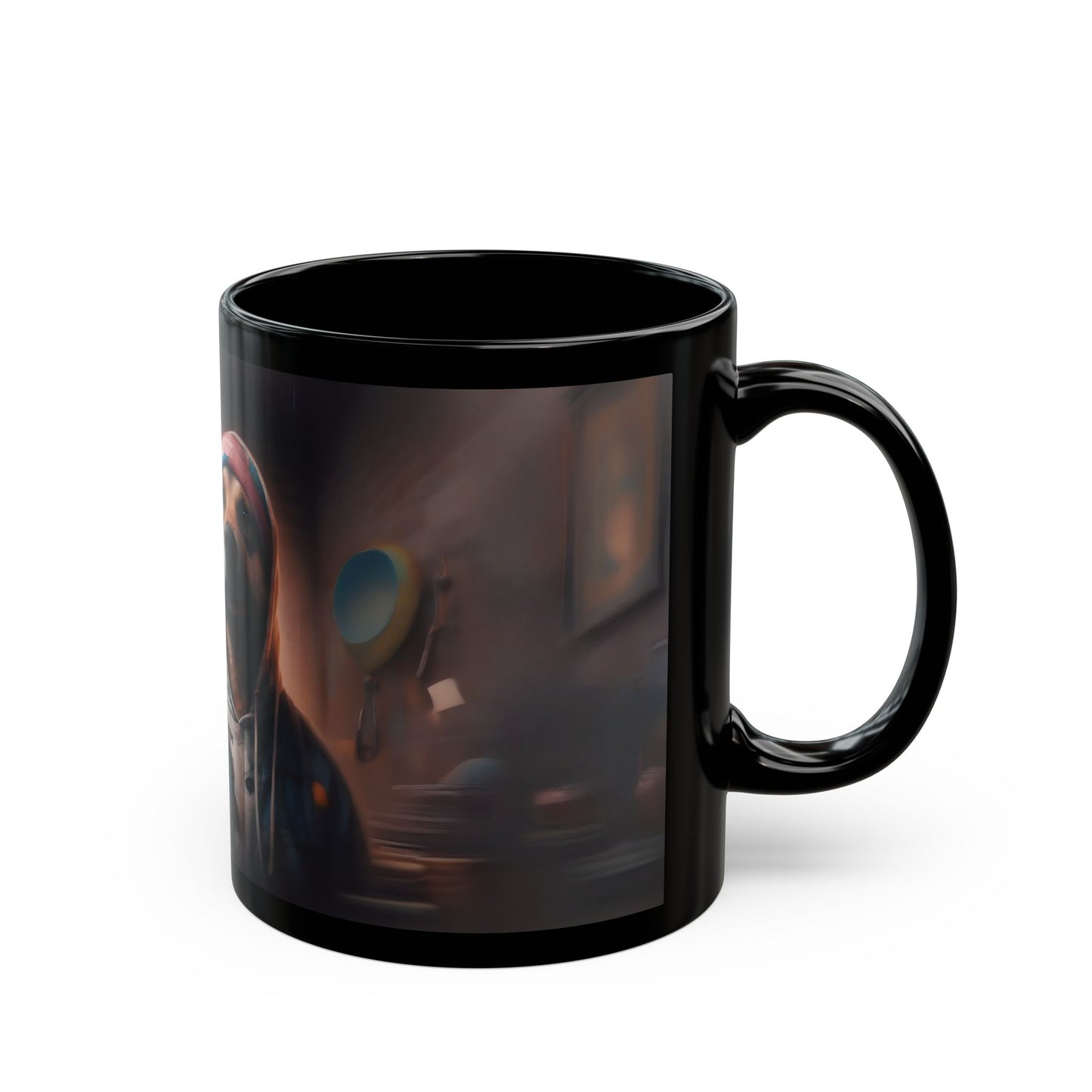 Total Black Ceramic Mug (11oz, 15oz) | Hip-Hop Brothers Design | 2 sizes