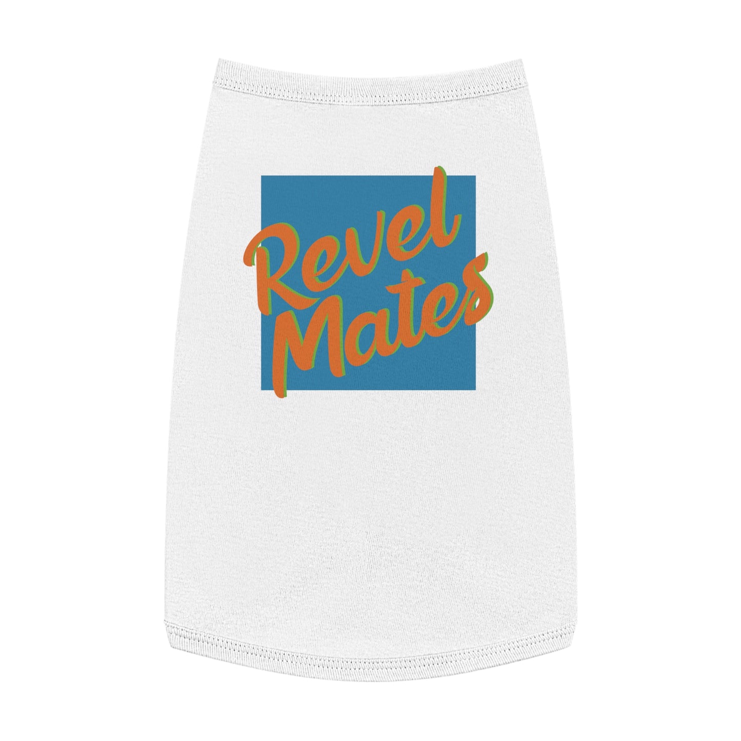 Pet T-Shirt | Blue & Orange RevelMates Square Design | 4 colors