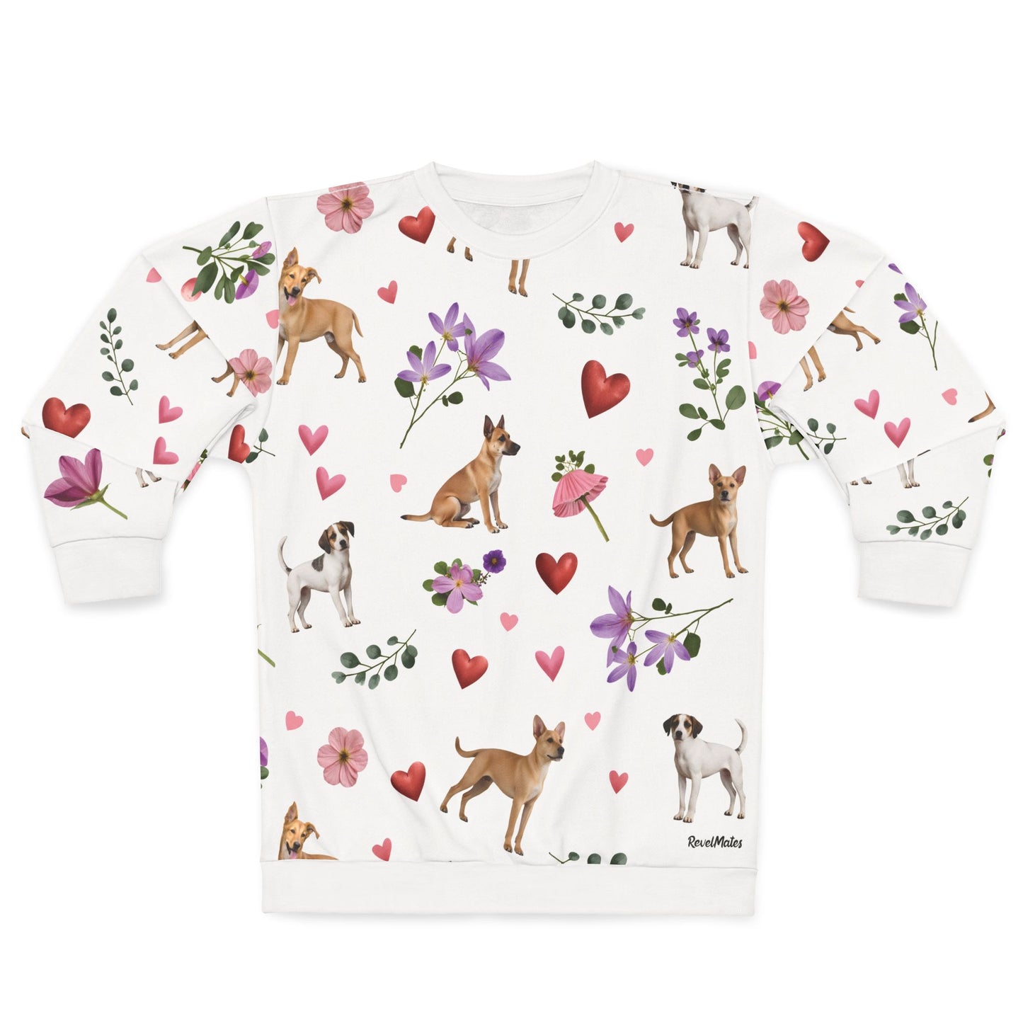 Unisex Cut & Sew Sweatshirt | All Over Print | Puppy Love Design