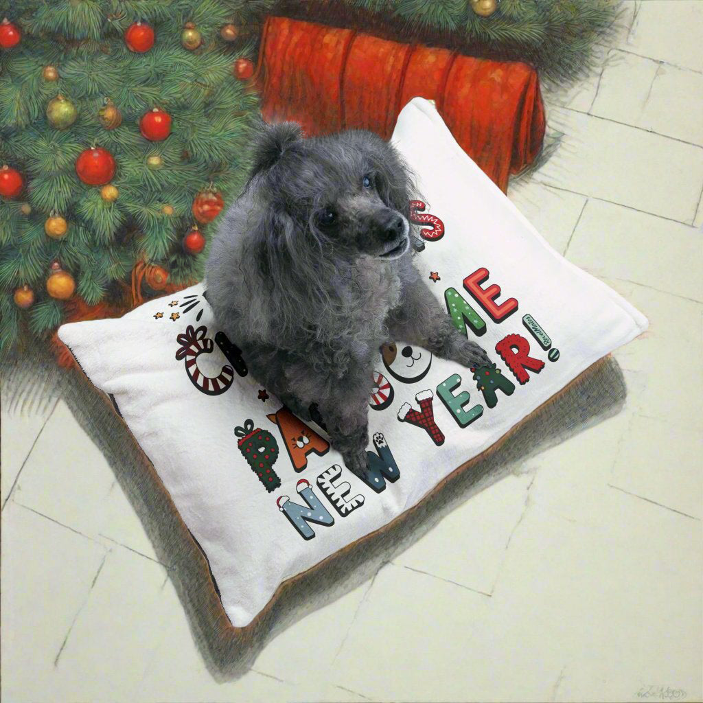 Pet Bed | for Dogs, Cats and all beloved Pets | Furry Christmas Design | 8 colors