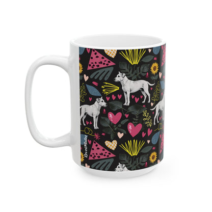 Ceramic Mug (11oz, 15oz) | Hearts & Tails Design | 2 sizes