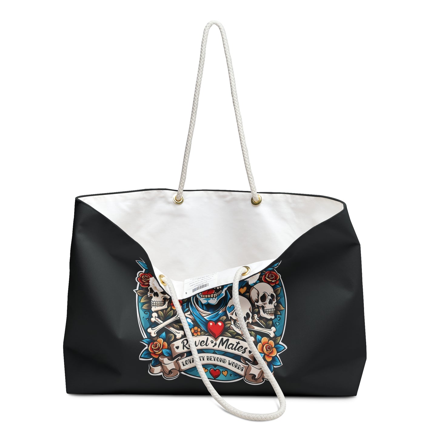 Weekender Beach Bag | All Over Print Bag | Dog Skull Tattoo Design | 4 colors