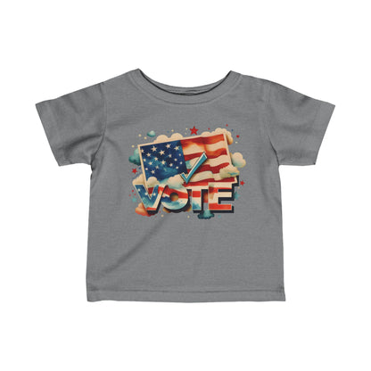 Unisex Infant Fine Jersey T-Shirt | 6M-24M | VOTE Watercolor Design | US Elections | 17 colors