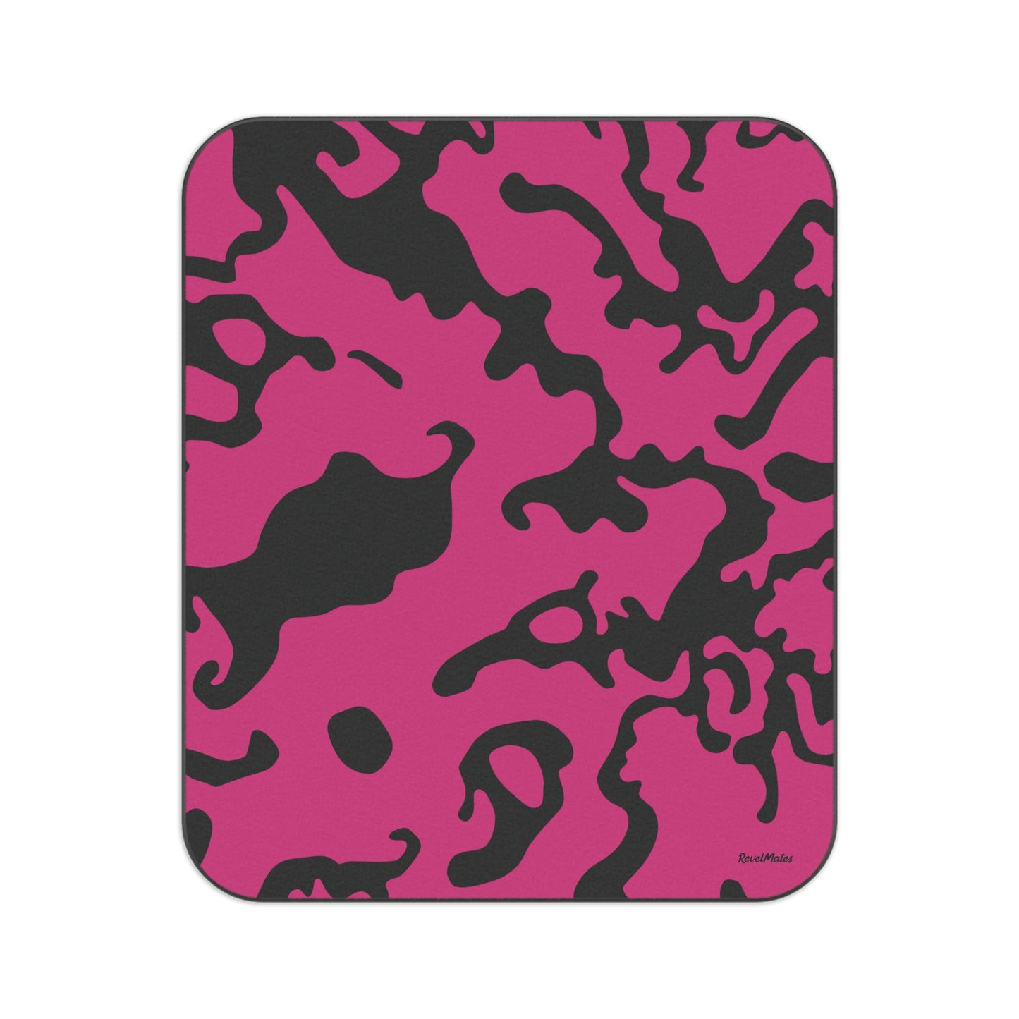 Picnic Blanket | Camouflage Fuchsia & Black Design
