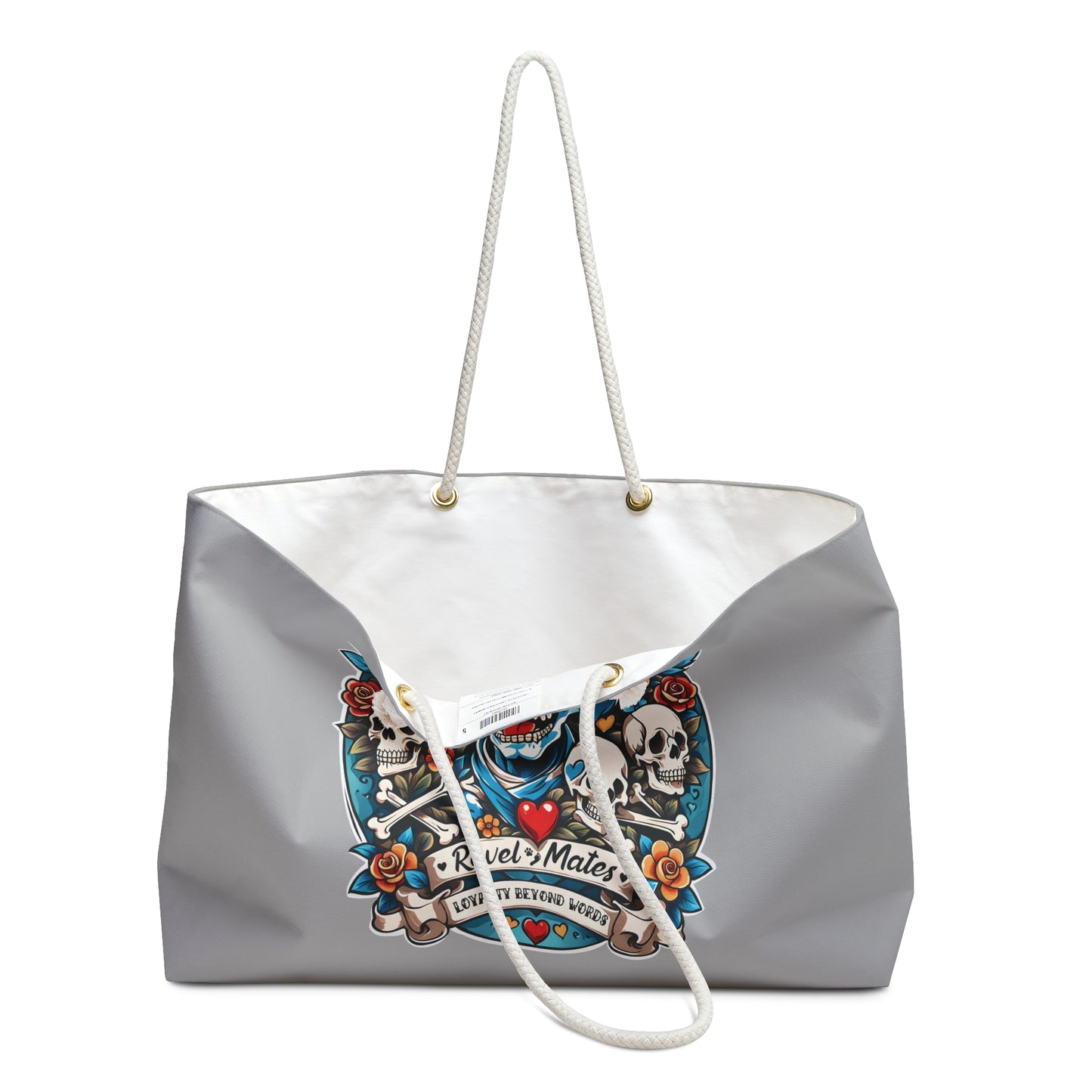 Weekender Beach Bag | All Over Print Bag | Dog Skull Tattoo Design | 4 colors