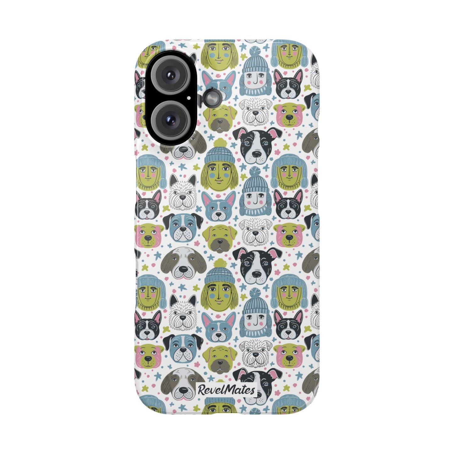 iPhone Slim Phone Case | Winter Doggies Design