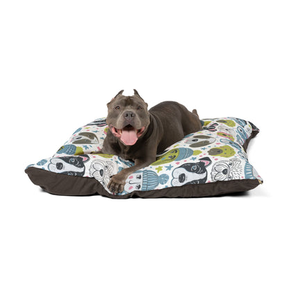 Pet Bed | for Dogs, Cats and all beloved Pets | Winter Doggies Design