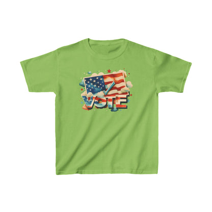 Unisex Kids Heavy Cotton™ T-Shirt | VOTE Watercolor Design | US Elections | 20 colors