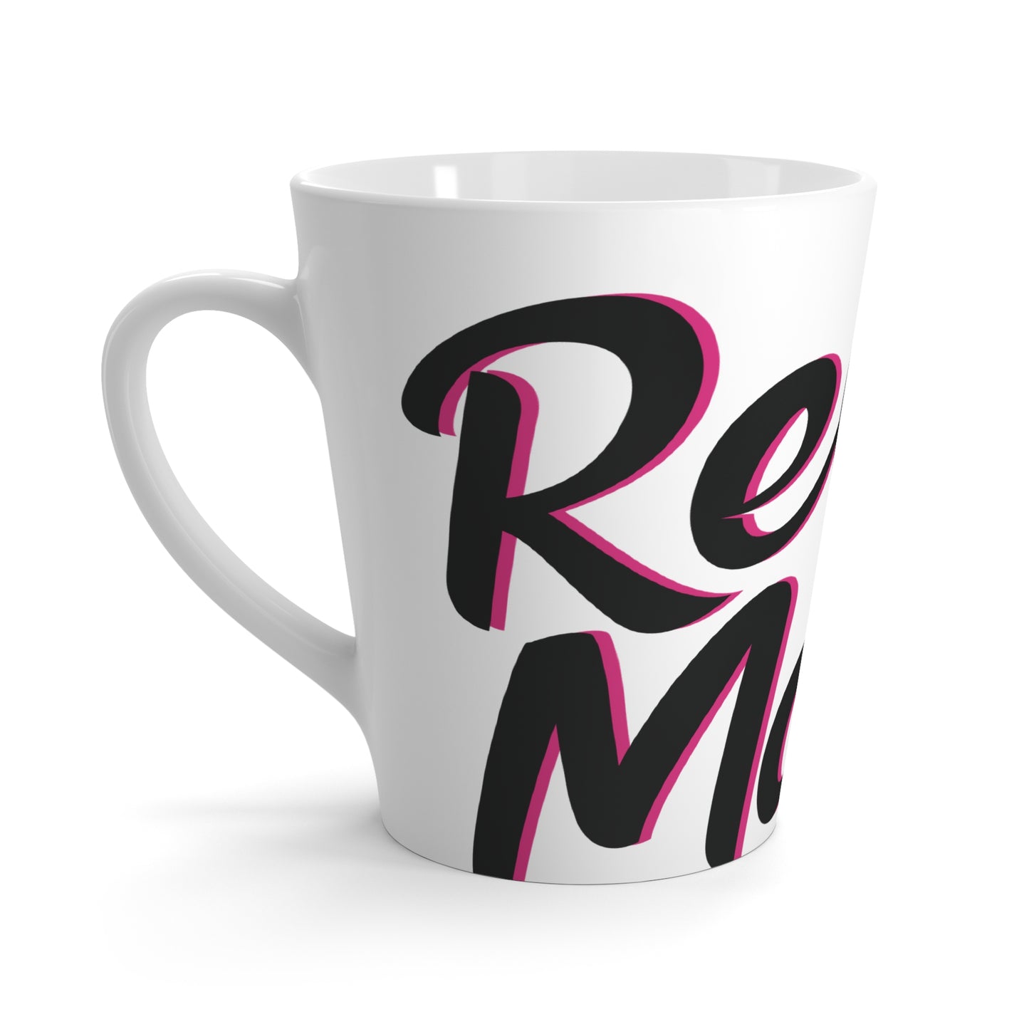 Latte Mug 12oz (350 ml) | White & Black RevelMates Design