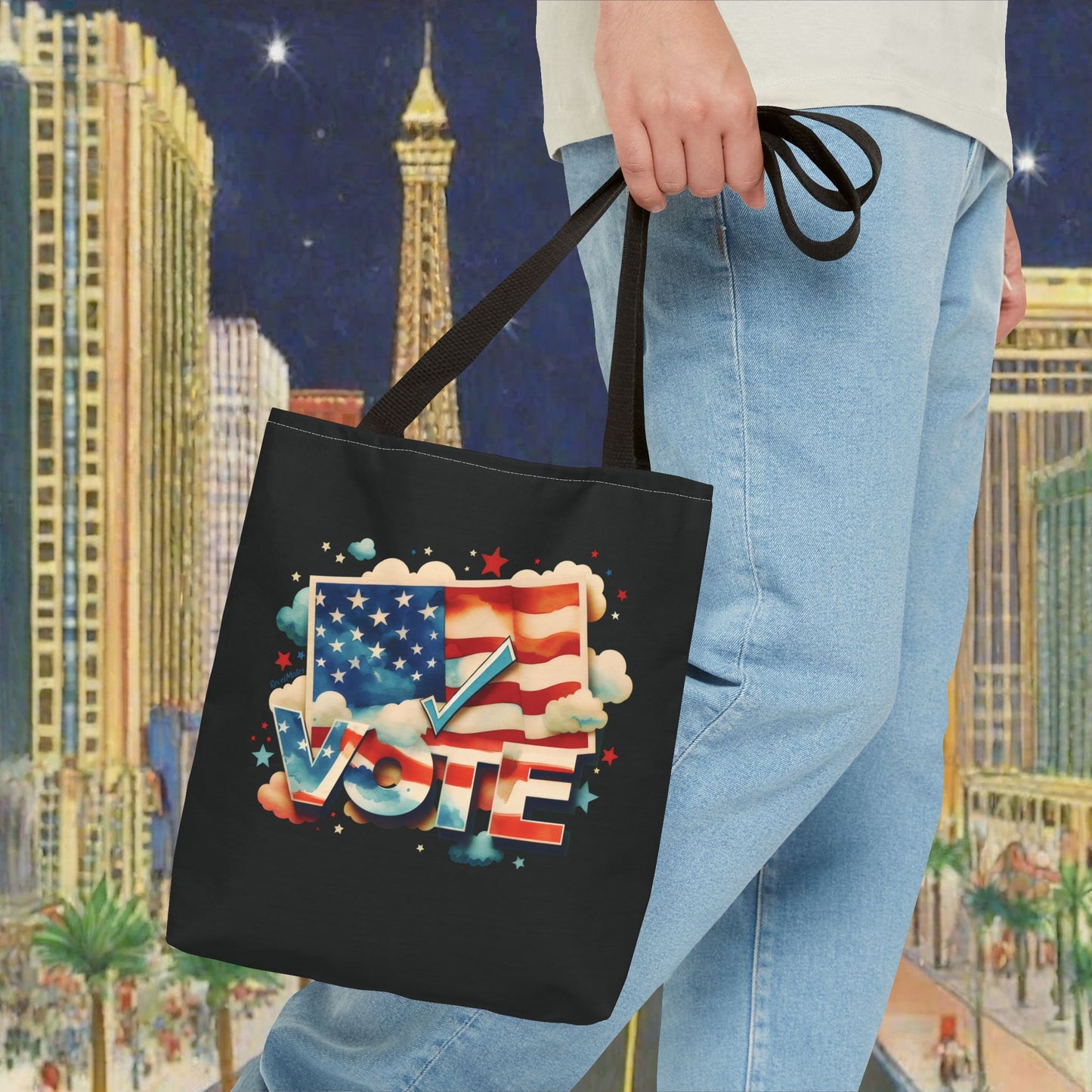 Tote Bag | All Over Print Bag | VOTE Watercolor Design | US Elections | 2 colors