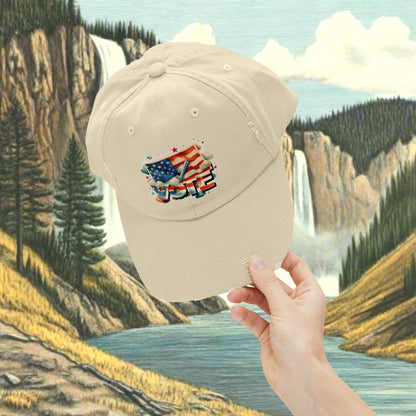 Unisex Distressed Cap | VOTE Watercolor Design | US Elections | 8 colors