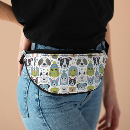 Unisex Fanny Pack | Waist Pack | Hip Pack | Hip Bag | Hips Bag | Waist Bag | Winter Doggies Design