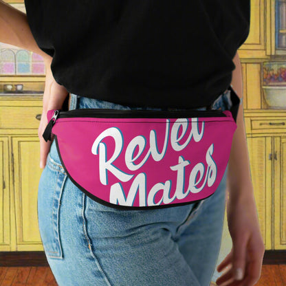 Unisex Fanny Pack | Waist Pack | Hip Pack | Hip Bag | Hips Bag | Waist Bag | Fuchsia & White RevelMates Design