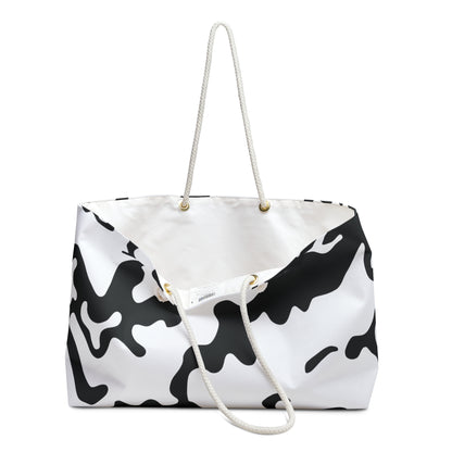 Weekender Beach Bag | All Over Print Bag | Camouflage White & Black Design