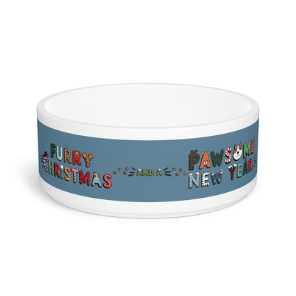 Pet Bowl 16oz (473ml) | Furry Christmas Design | 8 colors