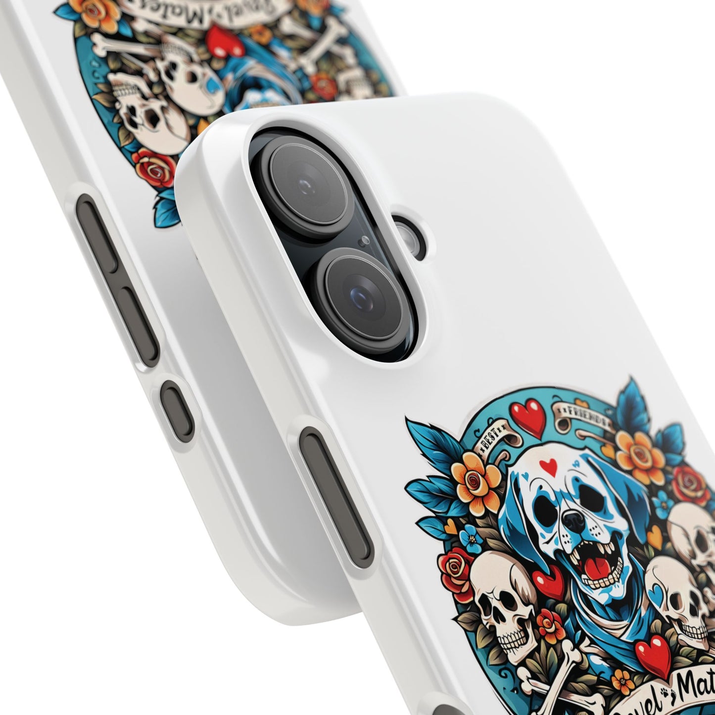 iPhone Slim Phone Case | Dog Skull Tattoo Design