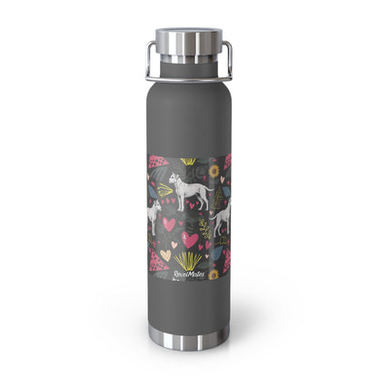 Copper Vacuum Insulated Bottle 22oz (650ml) | Hearts & Tails Design