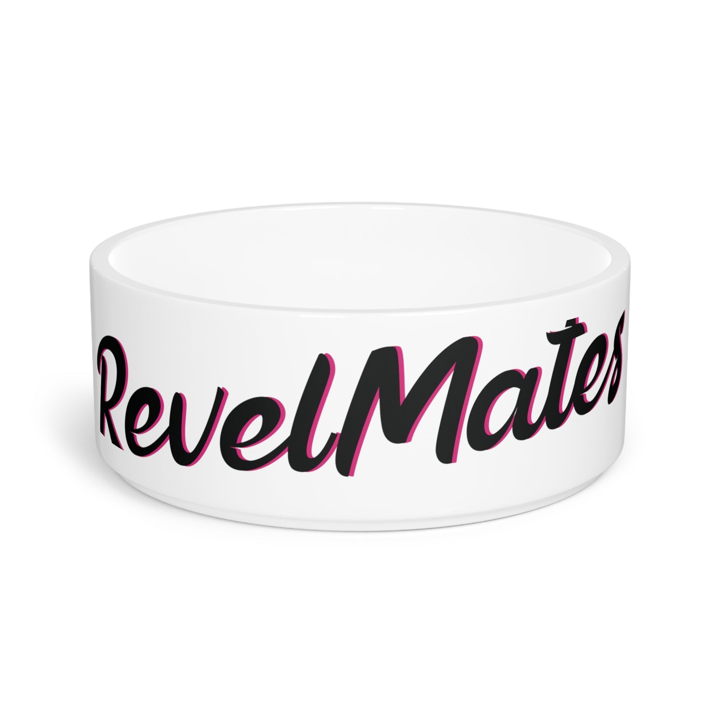 Pet Bowl 16oz (473ml) | White & Black RevelMates Design