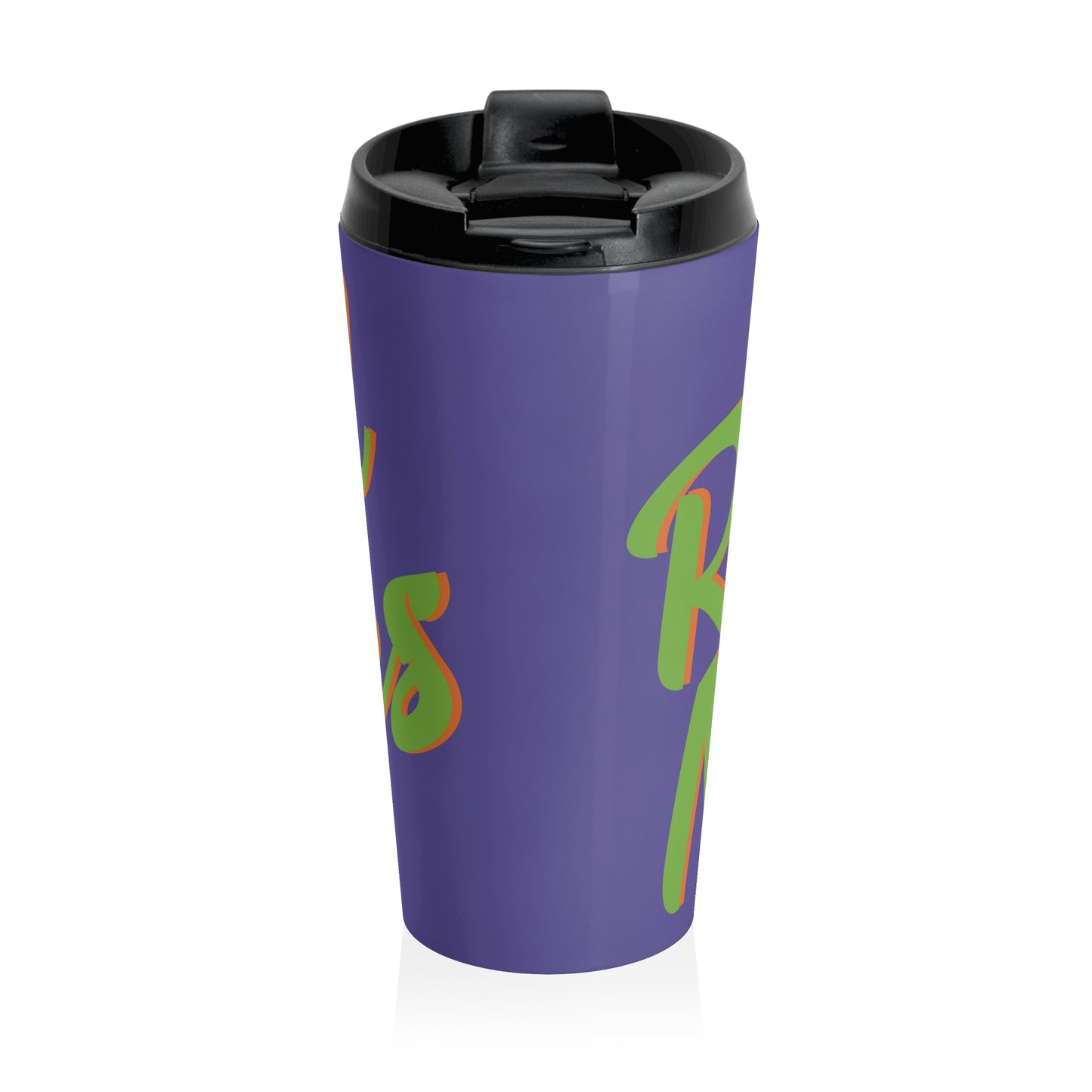 Stainless Steel Travel Mug With Cup 15oz (440ml)| Lavender & Lime RevelMates Design