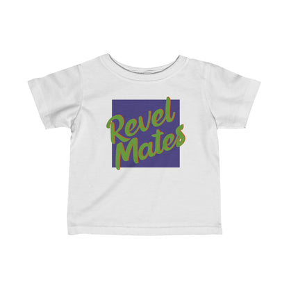 Unisex Infant Fine Jersey T-Shirt | 6M-24M | Lavender & Lime RevelMates Square Design | 4 colors