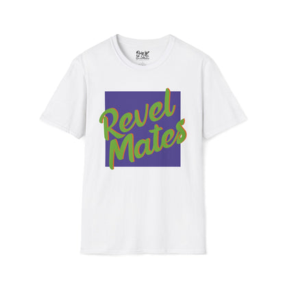 Unisex Softstyle T-Shirt | Lavender & Lime RevelMates Square Design | 4 colors