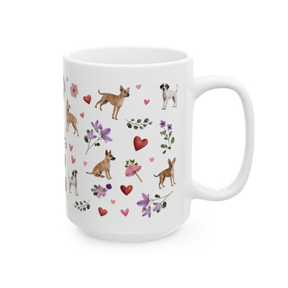 Ceramic Mug (11oz, 15oz) | Puppy Love Design | 2 sizes