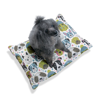 Pet Bed | for Dogs, Cats and all beloved Pets | Winter Doggies Design