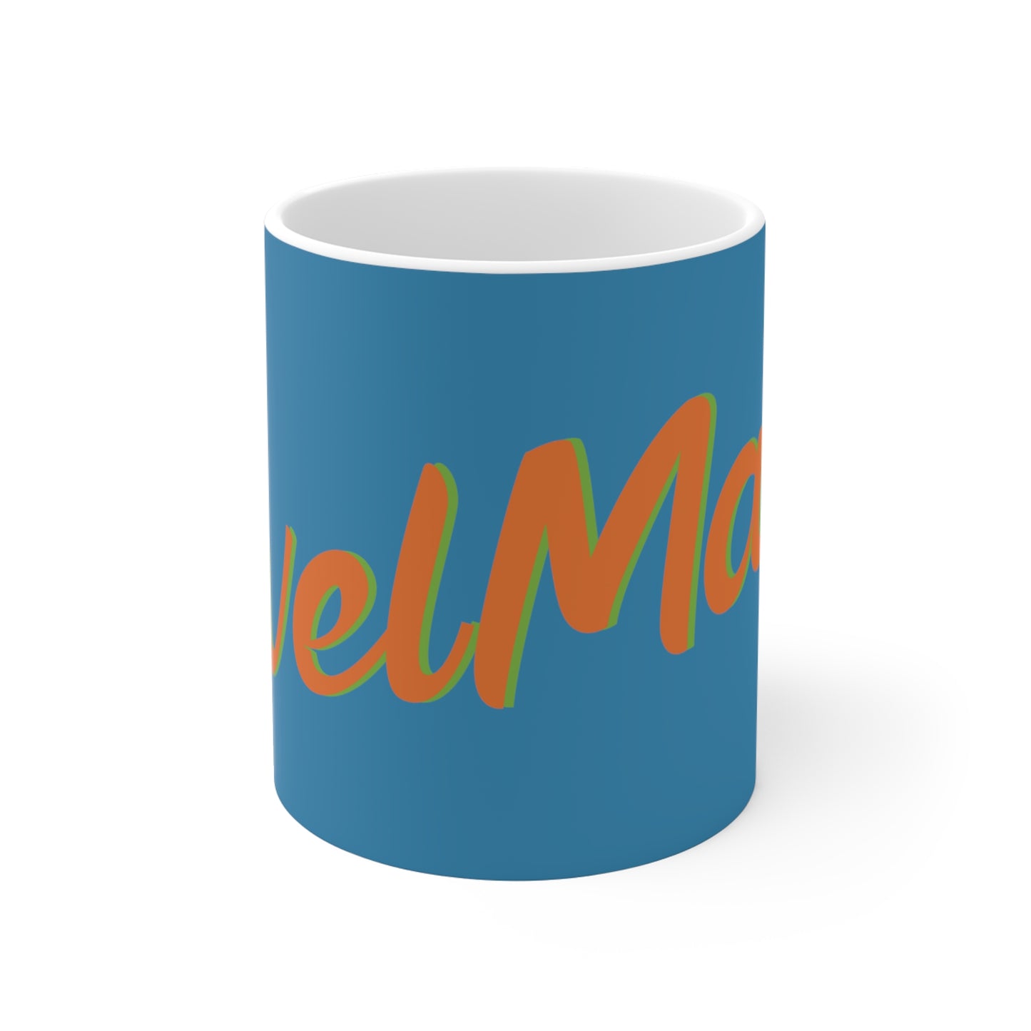 Ceramic Mug 11oz (330 ml) | Blue & Orange RevelMates Design