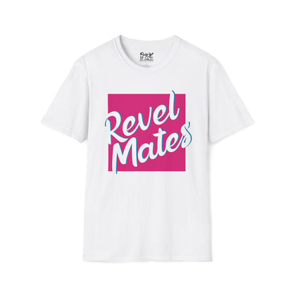 Unisex Softstyle T-Shirt | Fuchsia & White RevelMates Square Design | 4 colors