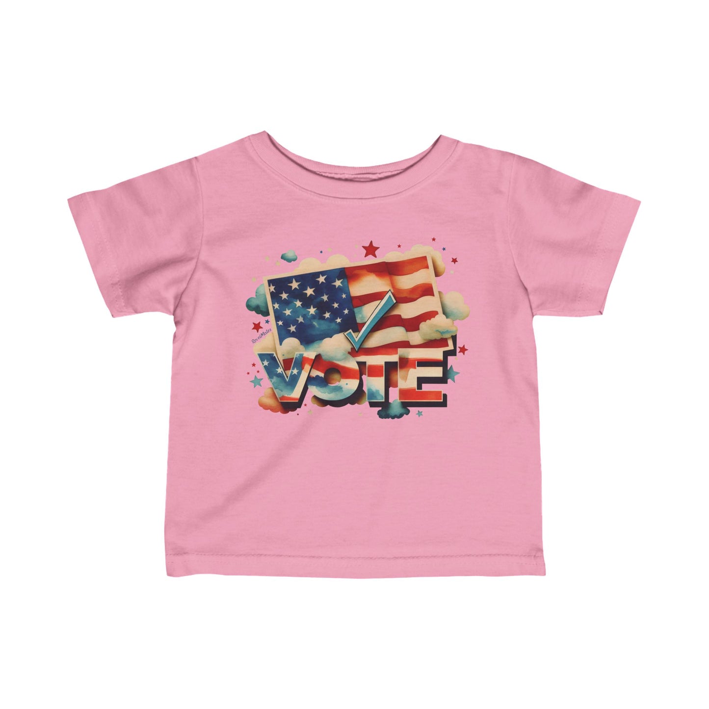 Unisex Infant Fine Jersey T-Shirt | 6M-24M | VOTE Watercolor Design | US Elections | 17 colors