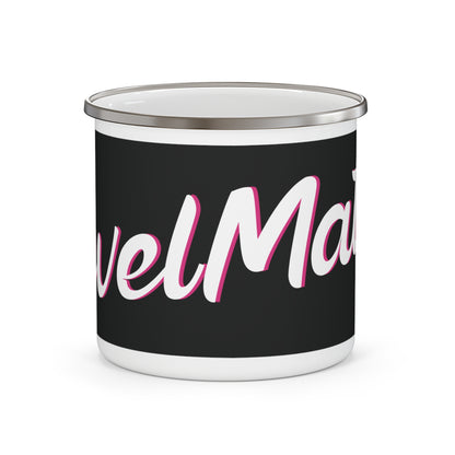 Enamel Camping Mug 12oz (350ml) | Black & White RevelMates Design