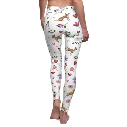 Women's Cut & Sew Casual Leggings | Puppy Love Design