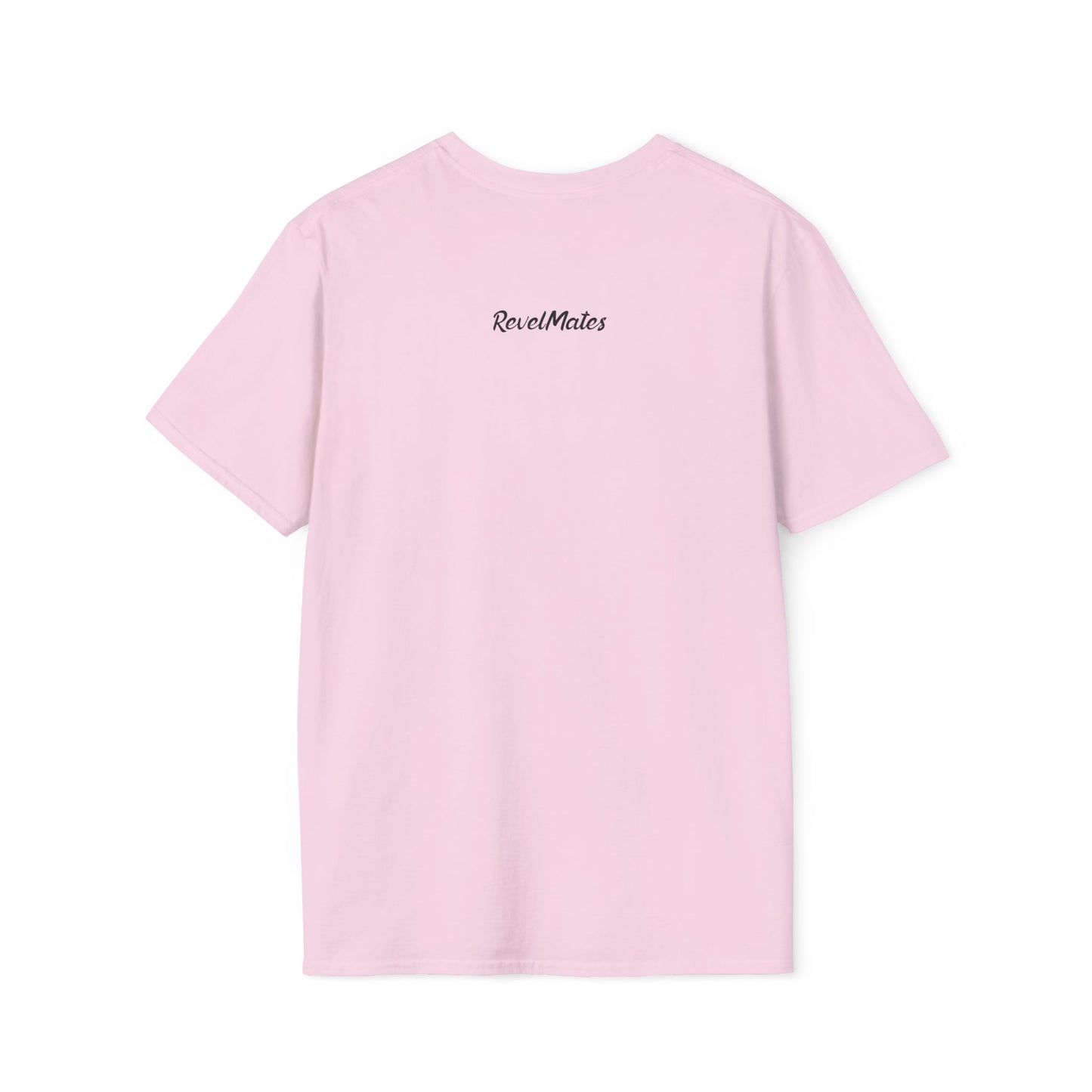 Unisex Softstyle T-Shirt | Fuchsia & Black RevelMates Square Design | 4 colors