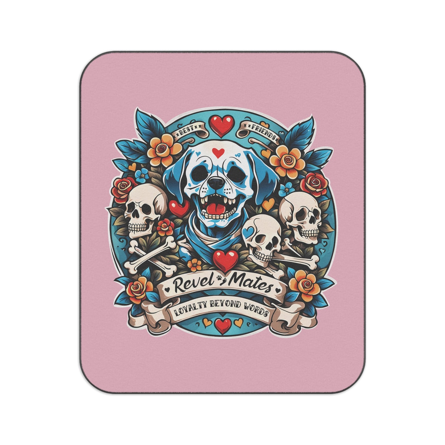 Picnic Blanket | Dog Skull Tattoo Design | 4 colors