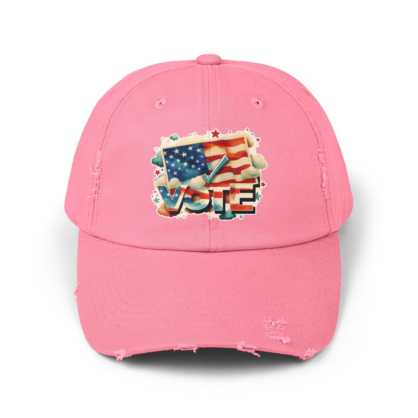 Unisex Distressed Cap | VOTE Watercolor Design | US Elections | 8 colors