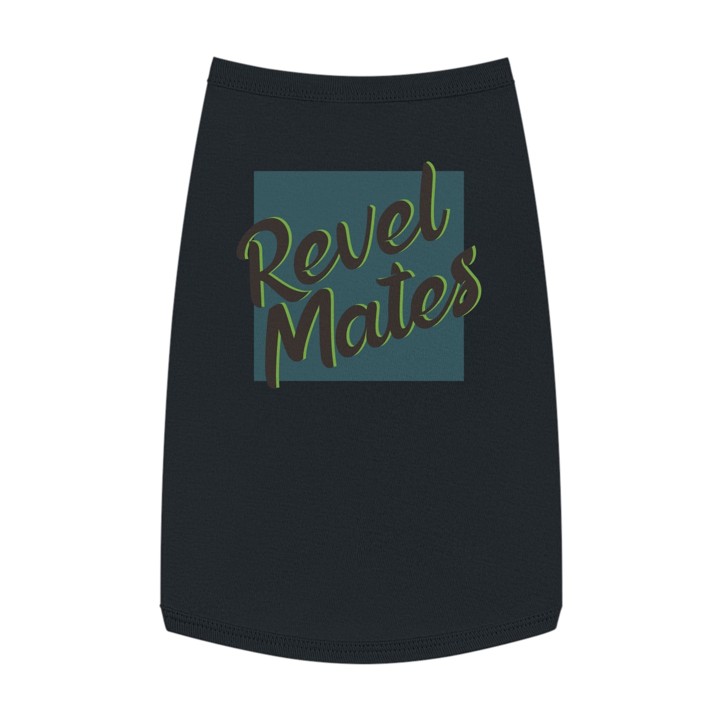 Pet T-Shirt | Turquoise & Brown RevelMates Square Design | 4 colors