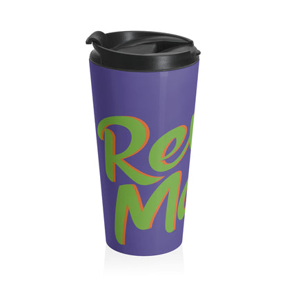 Stainless Steel Travel Mug With Cup 15oz (440ml)| Lavender & Lime RevelMates Design