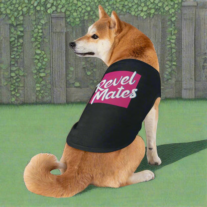 Pet T-Shirt | Fuchsia & White RevelMates Square Design | 4 colors