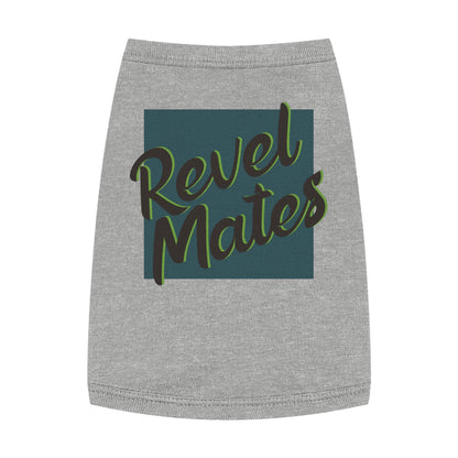 Pet T-Shirt | Turquoise & Brown RevelMates Square Design | 4 colors