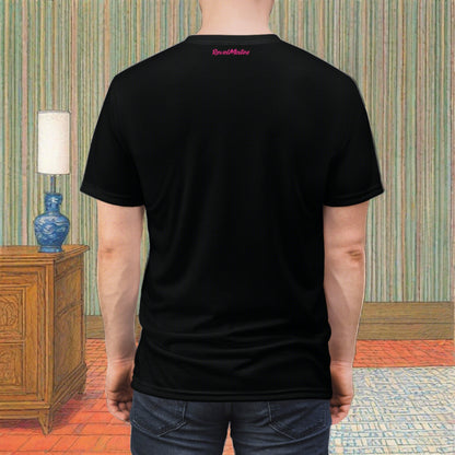 Unisex T-Shirt | All Over Print Tee | Black & Fuchsia RevelMates Design