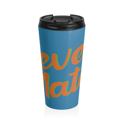 Stainless Steel Travel Mug With Cup 15oz (440ml)| Blue & Orange RevelMates Design