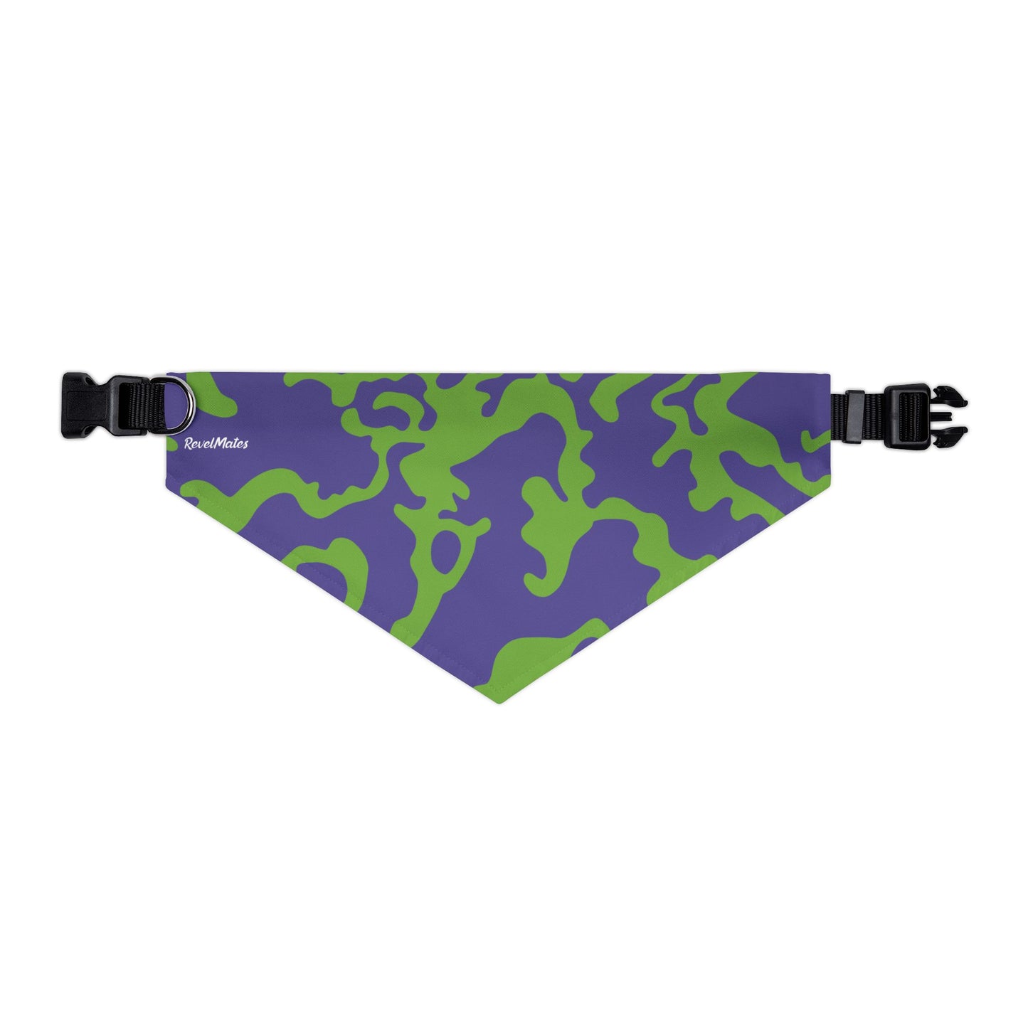 Pet Bandana Collar | Camouflage Lavender & Lime Design