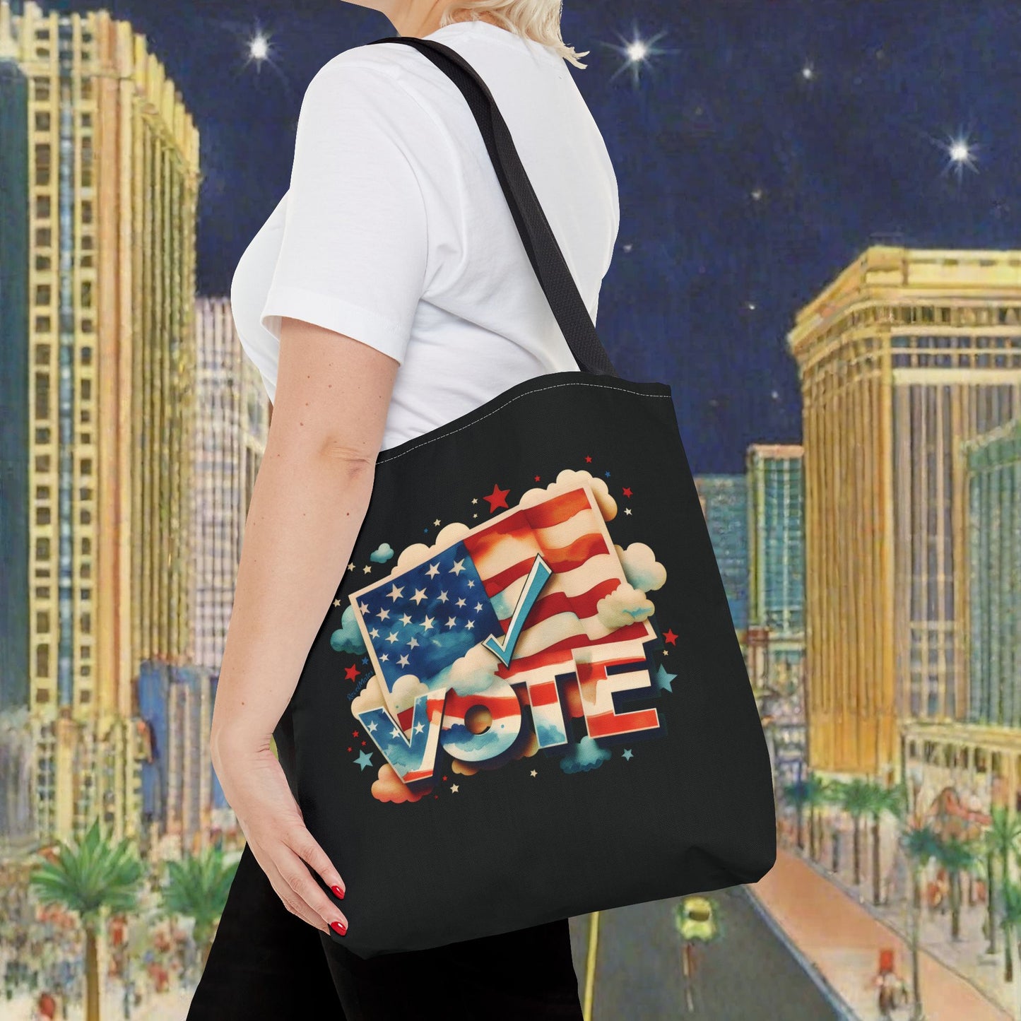 Tote Bag | All Over Print Bag | VOTE Watercolor Design | US Elections | 2 colors