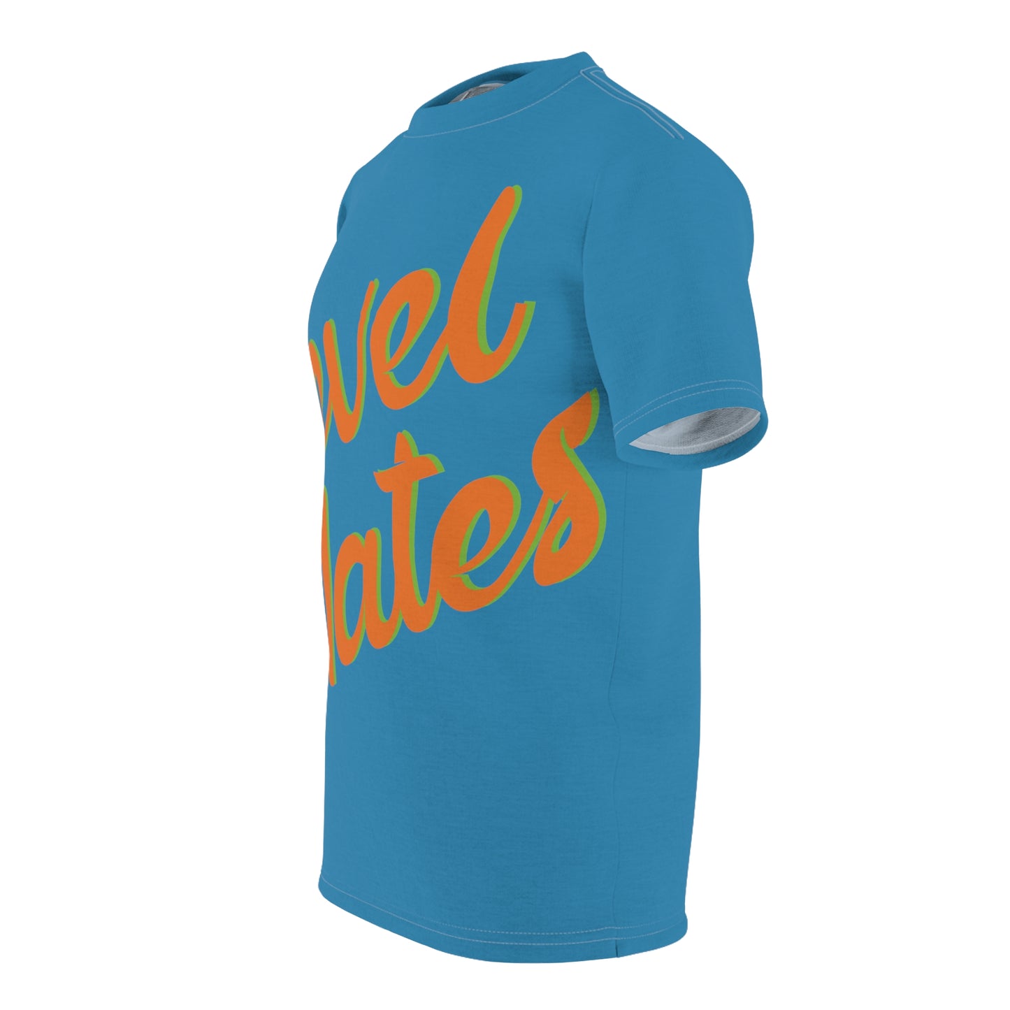 Unisex T-Shirt | All Over Print Tee | Blue & Orange RevelMates Design