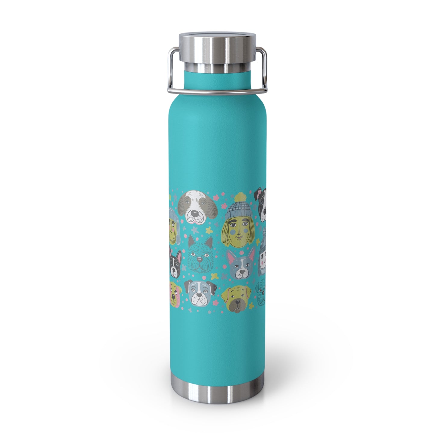 Copper Vacuum Insulated Bottle 22oz (650ml) | Winter DoggiesDesign | 4 colors