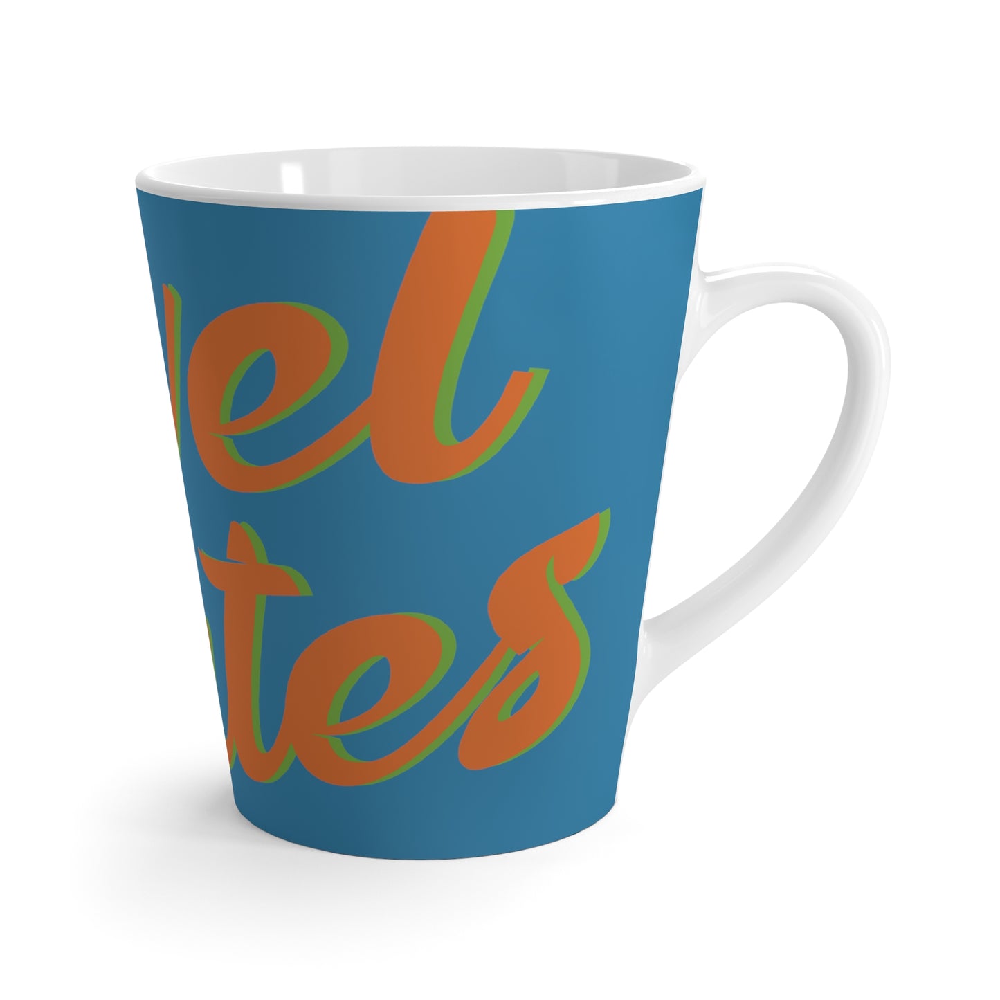 Latte Mug 12oz (350 ml) | Blue & Orange RevelMates Design