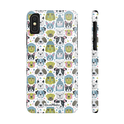 iPhone Slim Phone Case | Winter Doggies Design